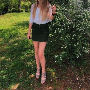 Forest green Mini Skirt
